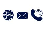 Symbole: strony www, e-mail oraz telefonu
Designed by Freepik www.freepik.com